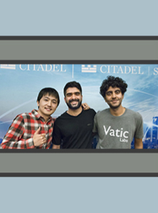Winning Team (left to right): Enxu Yan, Akhil Chaturvedi, Adarsh Prasad