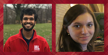 Headshots of Saurabh Garg and Natalia Lombardi De Oliveria.