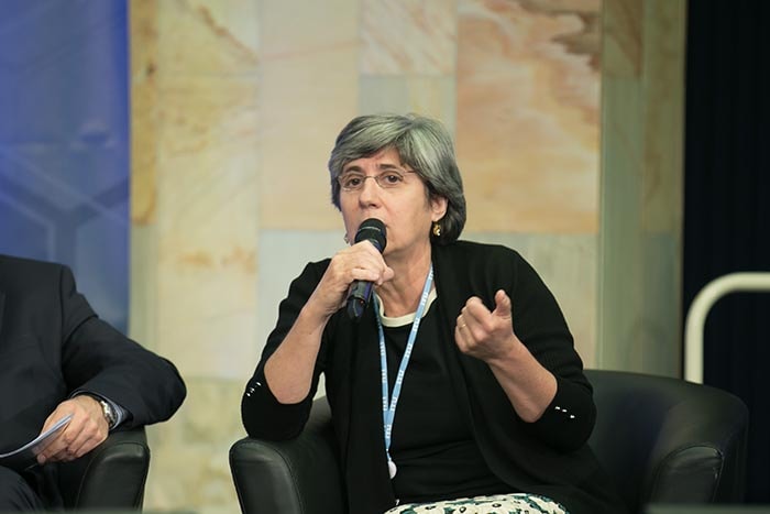 Photo of Manuela Veloso Answering Panel Question